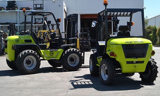 2 All Terrain Forklifts