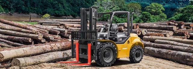 All Terrain Forklift at a farm